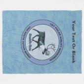 サンタの第1極エアリフト戦区 – 圧迫感 フリースブランケット (正面(横))