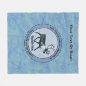 サンタの第1極エアリフト戦区 – 圧迫感 フリースブランケット (正面(横))