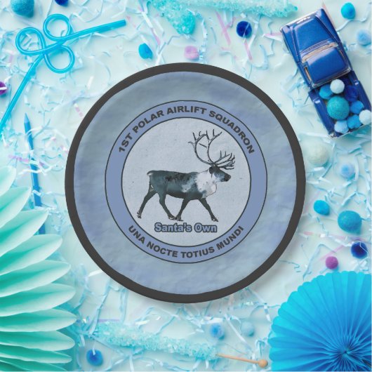 サンタの第1極エアリフト戦区 – 圧迫感 ペーパープレート (パーティー)