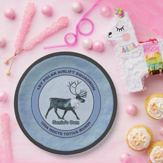 サンタの第1極エアリフト戦区 – 圧迫感 ペーパープレート (パーティー)