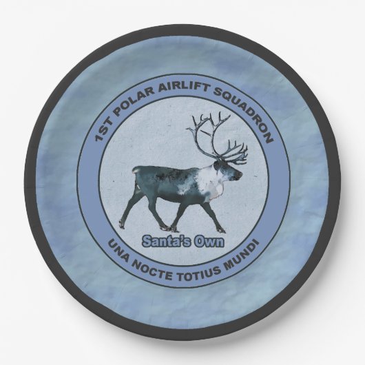 サンタの第1極エアリフト戦区 – 圧迫感 ペーパープレート (正面)