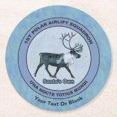 サンタの第1極エアリフト戦区 – 圧迫感 ラウンドペーパーコースター (正面)