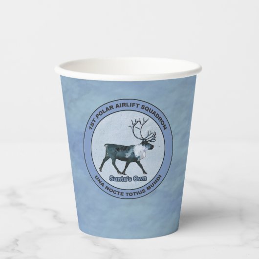 サンタの第1極エアリフト飛行隊紙カップ 紙コップ (正面)