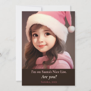 サンタの素敵なリスト写真クリスマスカード カード