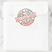 サンタの素敵なリスト承認ワードアートクリスマス スクエアシール (バッグ)