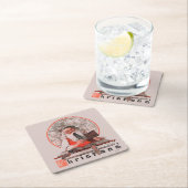 サンタの経費 スクエアペーパーコースター (インサイチュ)