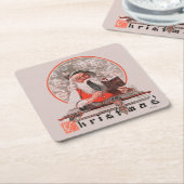 サンタの経費 スクエアペーパーコースター (アングル)