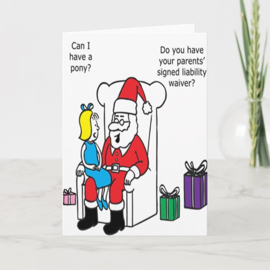 サンタの署名された放棄 シーズンカード (正面)