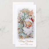 サンタの美しいクリスマスカード (正面/裏面)