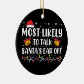 サンタの耳を家族のクリスマスから引き離す可能性が最も高い セラミックオーナメント (右)