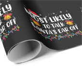 サンタの耳を家族のクリスマスから引き離す可能性が最も高い ラッピングペーパー (ロールコーナー)