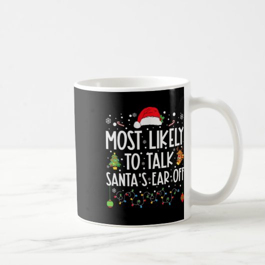 サンタの耳を話し続けて聞かせちゃう一家のクリスマス コーヒーマグカップ (右)