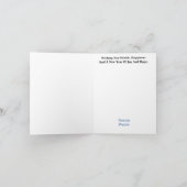 サンタの背中シルエットとベツレヘムの星のカード カード (内部)