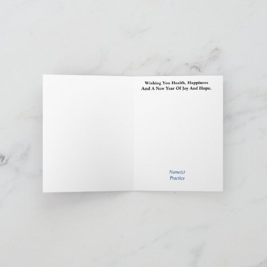 サンタの背中シルエットとベツレヘムの星のカード カード (内部)