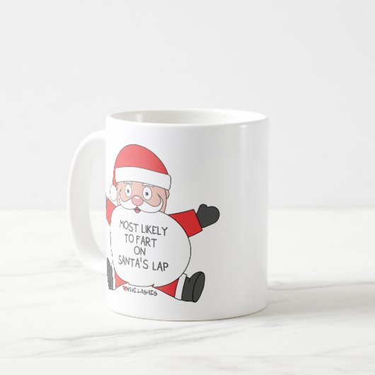サンタの膝に乗る可能性が最も高い コーヒーマグカップ (正面左)
