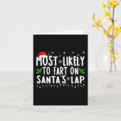 サンタの膝上でおならを出す可能性が最も高い 家族お揃い カード (黄色い花)