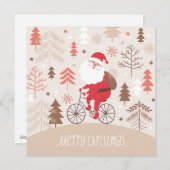 サンタの自転車に乗ること シーズンカード (正面/裏面)