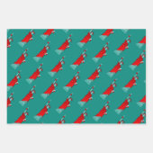 サンタの衣装の自由の女神クリスマス ラッピングペーパーシート (正面3)