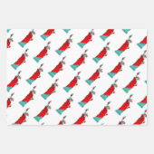 サンタの衣装の自由の女神クリスマス ラッピングペーパーシート (正面2)