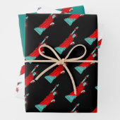 サンタの衣装の自由の女神クリスマス ラッピングペーパーシート (インサイチュ)