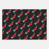 サンタの衣装の自由の女神クリスマス ラッピングペーパーシート (正面)