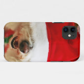 サンタの衣裳を身に着けているBichon Friseの子犬 Case-Mate iPhoneケース (裏面(横))