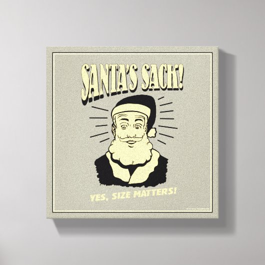 サンタの袋：Yes、サイズ キャンバスプリント (正面)