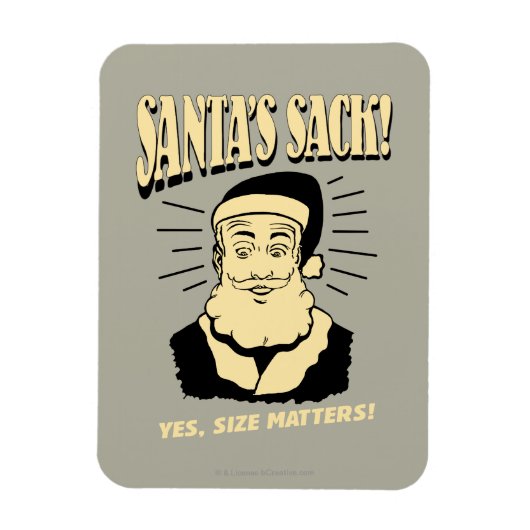 サンタの袋:Yes、サイズ マグネット (縦)
