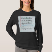 サンタの親愛な手紙のいけないリストのカスタムは名前を加えます Tシャツ (正面)