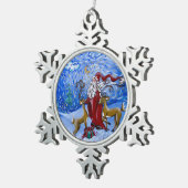 "サンタの親愛な"オーナメント スノーフレークピューターオーナメント (右)