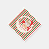 サンタの認定済みニースリスト クリスマスの覗き見厳禁 スタンダードカクテルナプキン (角)