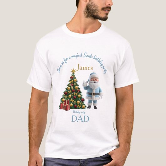 サンタの誕生日招待状 Tシャツ (正面)