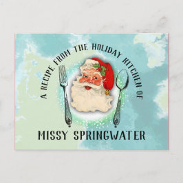 サンタの調理器具 クッキング バーキング ホリデー レシピ カード