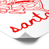 サンタの請求書に載せておけ 面白いクリスマス サンタの尻尾 ポスター (角)