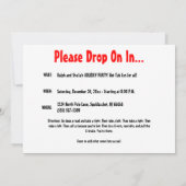 サンタの象のホリデーパーティー招待状 招待状 (裏面)