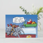 サンタの象のホリデー招待状 招待状 (スタンド正面)