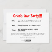 サンタの象のホリデー招待状 招待状 (裏面)