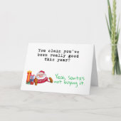 サンタの買It皮肉なおもしろいクリスマス シーズンカード (正面)