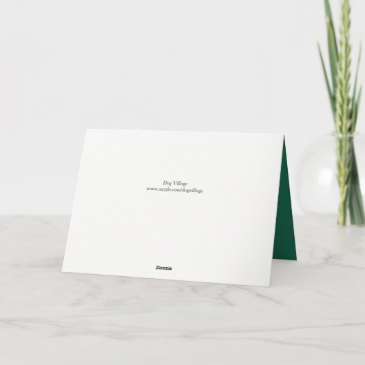 サンタの贈り物はブルドッグ可愛いクリスマス シーズンカード (裏面)