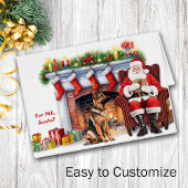 サンタの贈り物ドイツの羊飼い犬のクリスマス