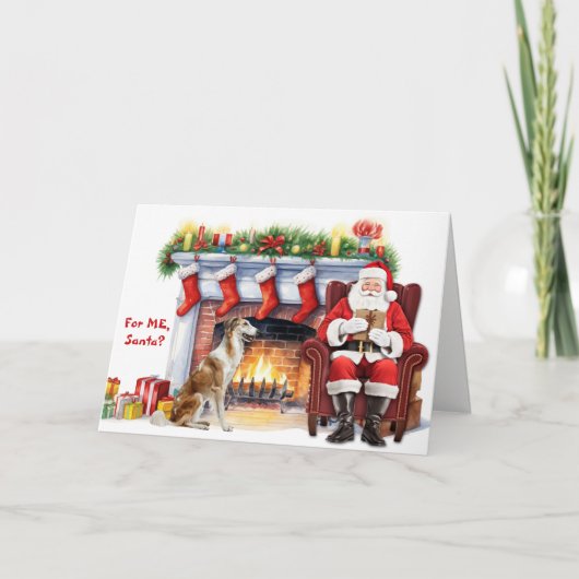 サンタの贈り物 ボルゾイ クリスマス (正面)