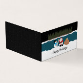 サンタの贈り物、家族の写真クリスマスカード 名刺 (外部)