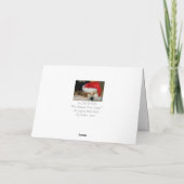 サンタの赤い帽子の秋田およびクリスマスのための円錐形 シーズンカード (裏面)