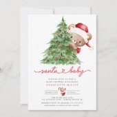 サンタの赤ちゃんシャワー 招待状 (正面)