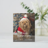 サンタの足からのメリークリスマス シーズンポストカード (スタンド正面)