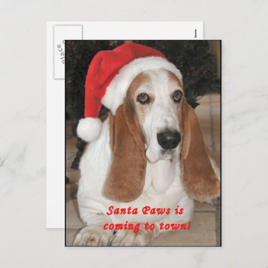 サンタの足の空白のな郵便はがき シーズンポストカード (正面/裏面)