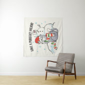 サンタの足は| Purrfectの休日を過します タペストリー (インサイチュ)