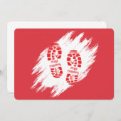 サンタの足跡 招待状 (正面/裏面)