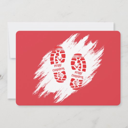 サンタの足跡 招待状 (正面)