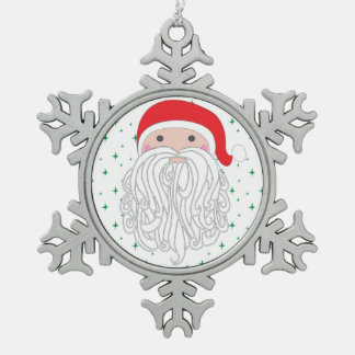 サンタの輝きの雪片のオーナメント スノーフレークピューターオーナメント